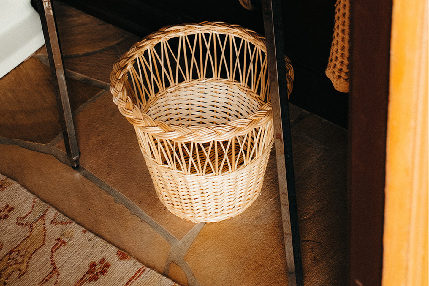 Wicker Waste Basket