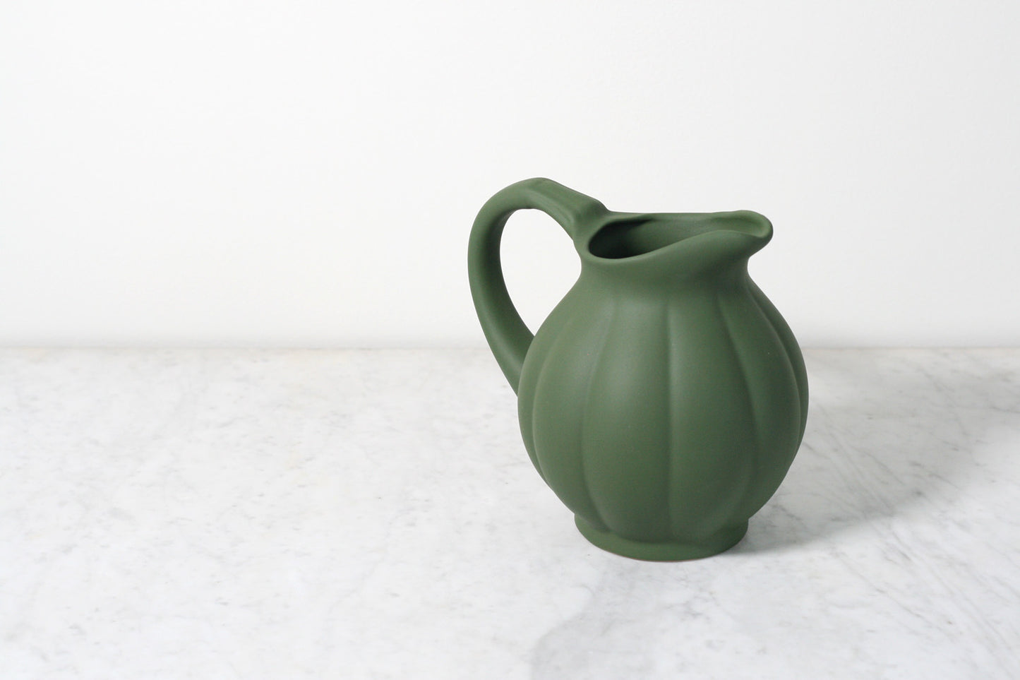 Manufacture de Digoin Melon Pitcher, Moss Green