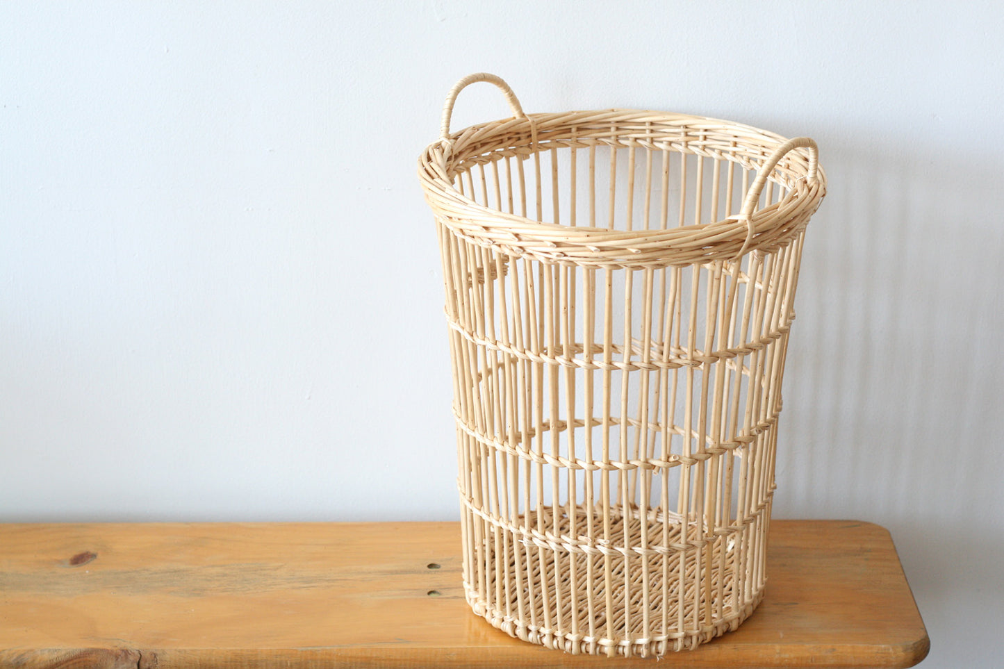 French Wicker Waste Basket